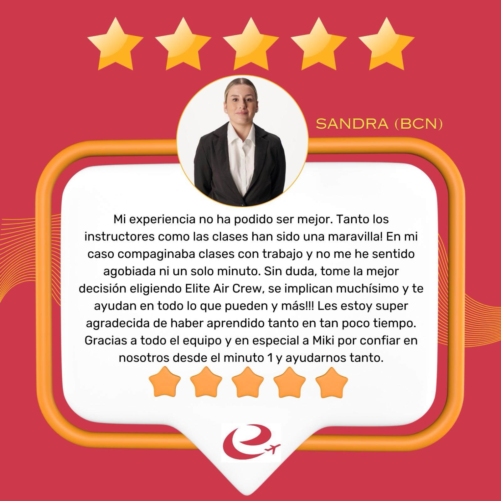 Opinión de Sandra, alumno de Barcelona