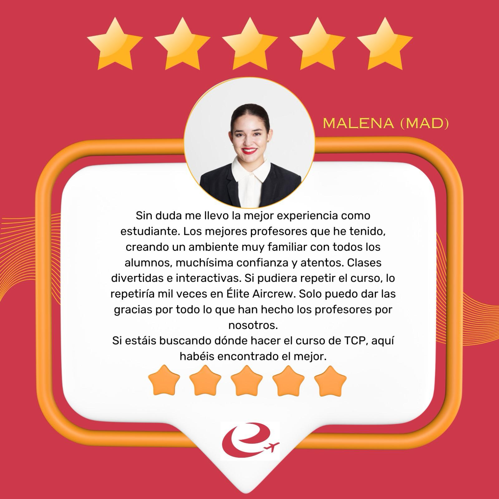 Opinión de Malena, alumno de Madrid